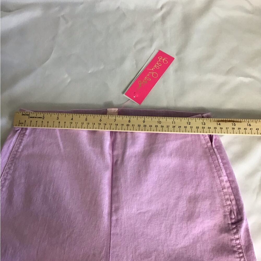 Lilly Pulitzer Women high Rise Crop Jeans Sz.8 lilac NWT Resort Wear Preppy - Picture 9 of 13